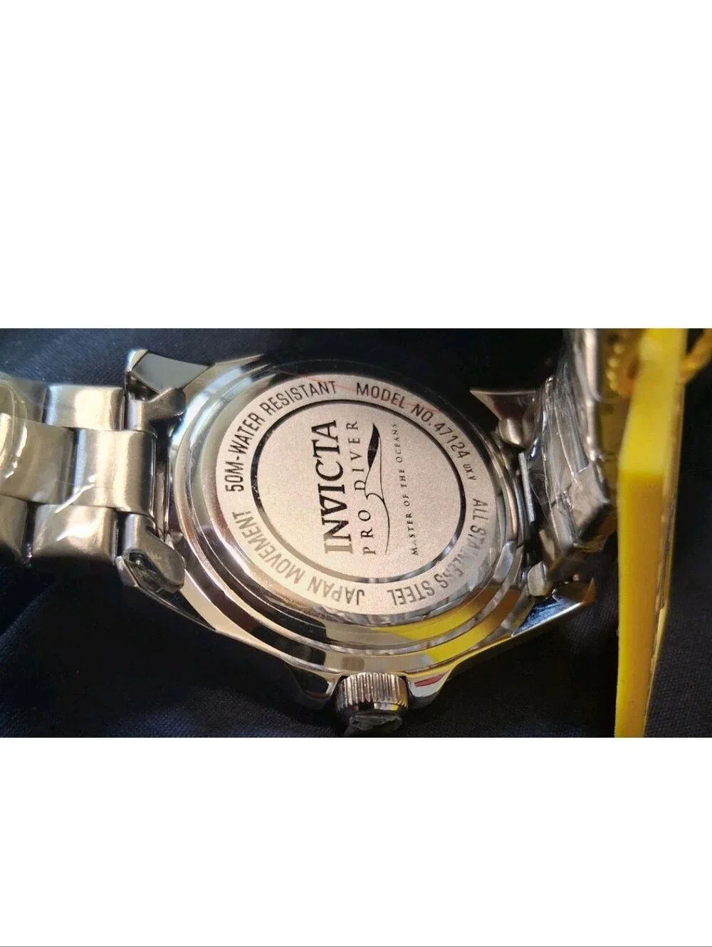 Invicta  Pro Diver Silver Watch with Blue Bezel and White Dial